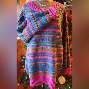 Colorful Striped Women's Sweater